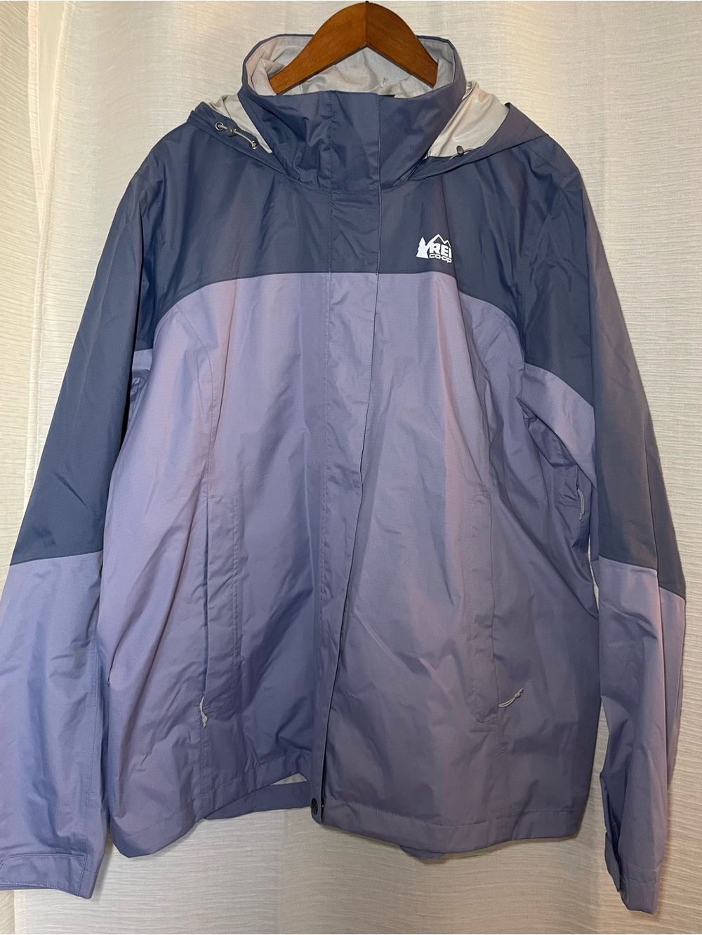 REI Lavender and Slate Blue Women's Hooded Utility Jacket